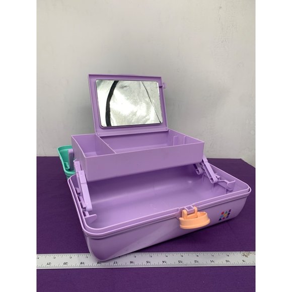 Caboodles Pastel Models 5626 mold 4508 Made in the USA, Retro Travel Make-up Cas - Picture 1 of 14